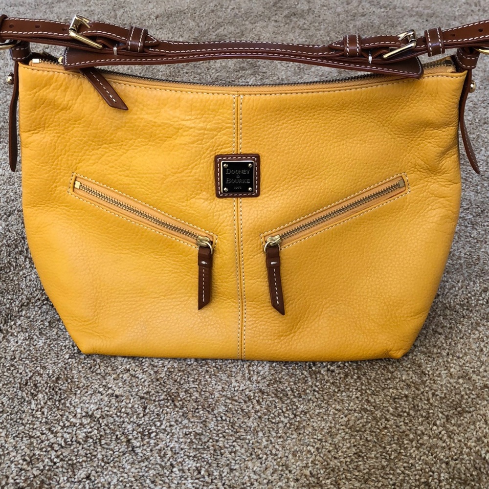 Sunflower yellow Dooney pebbled leather bag - SOLD